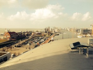 Blick über Havenwelt Bremerhaven
